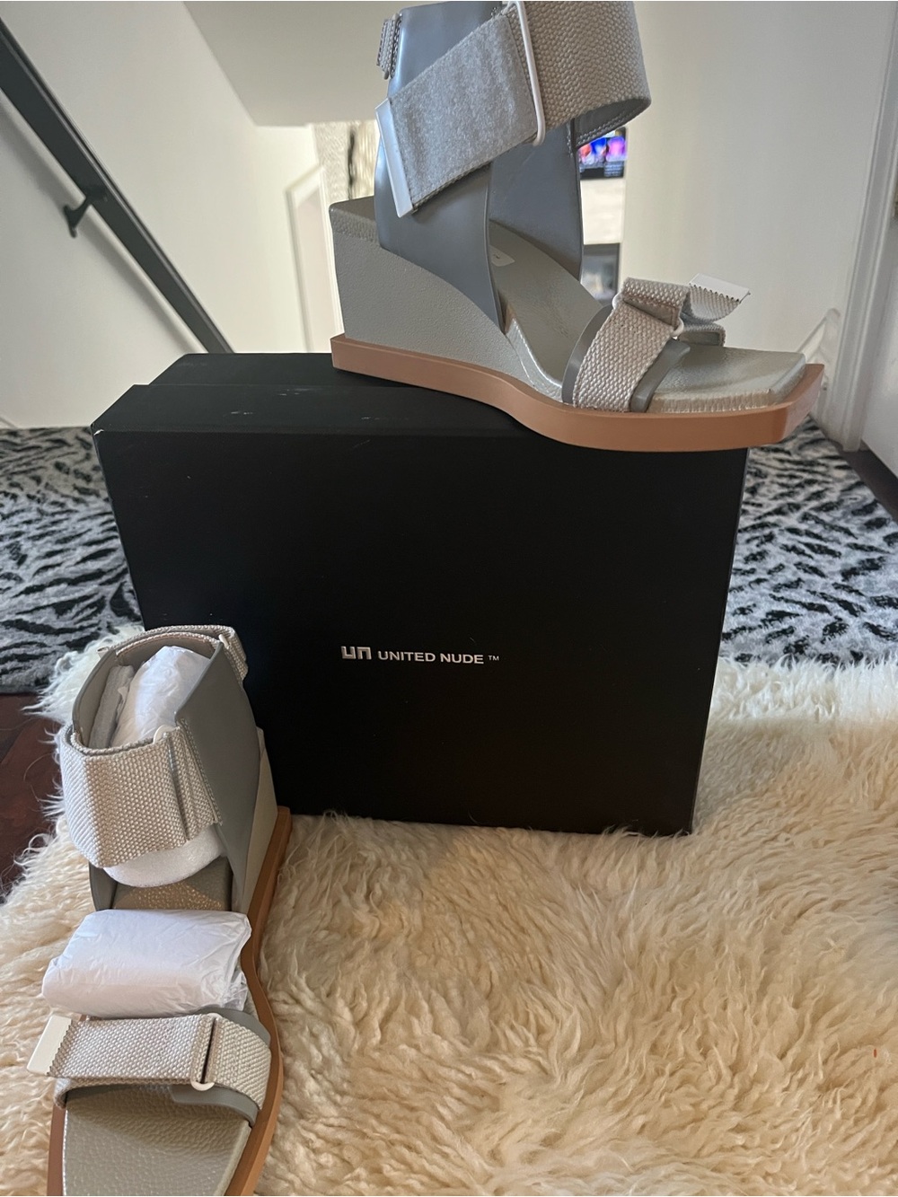 United Nude Natural/Beige Ko Mid Wedge Sandals